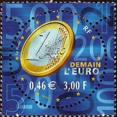 timbre N° 3402, Demain l'Euro