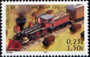timbre N° 3406, Les légendes du rail : locomotive American 220