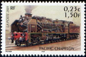 timbre N° 3410, Les légendes du rail : locomotive Pacific Chapelon