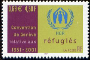timbre N° 3416, Cinquantenaire de la convention de Genève relative aux réfugiés