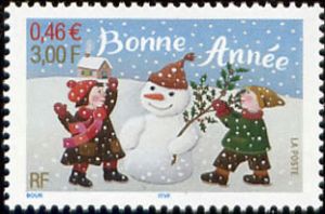 timbre N° 3437, Bonne année et Meilleurs voeux