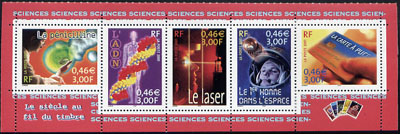 timbre N° B3422B, La bande Le siècle au fil du timbre : Sciences