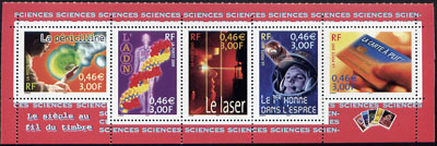 La bande Le siècle au fil du timbre : Sciences