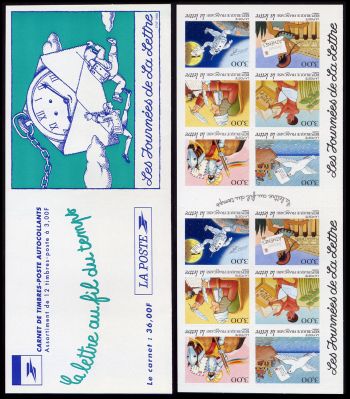 timbre N° BC3161A, La bande carnet : Timbre Adhésif - La lettre au fil du tempss