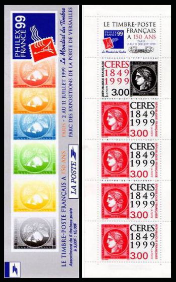 timbre N° BC3213, 150ème anniversaire du premier timbre-poste français, Le Cérès rouge et noir 1900