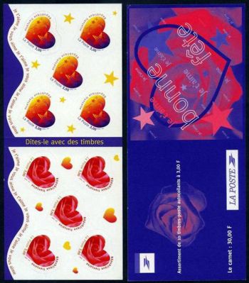 timbre N° BC3221A, La bande carnet : Saint Valentin