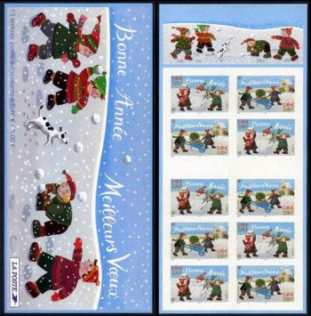 timbre N° BC3440A, Bonne année et Meilleurs voeux