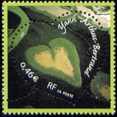 timbre N° 3459, Saint Valentin, Le cœur vu par Yann-Arthus Bertrand