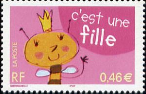 timbre N° 3463, Timbre pour naissance, C'est une Fille