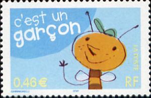 timbre N° 3464, Timbre pour naissance, C'est un Garçon