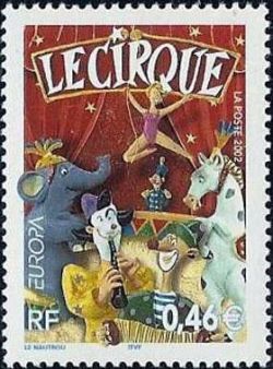 timbre N° 3466, Europa, Le cirque