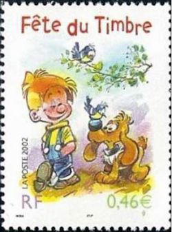 timbre N° 3467, Fête du timbre, personnage de bande dessinée Boule et Bill