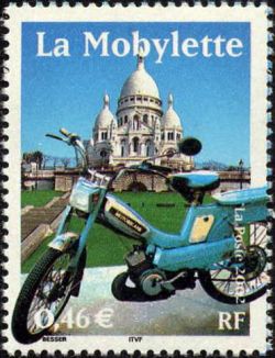timbre N° 3472, Le siècle au fil du timbre les Transports, La mobylette