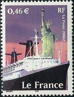 timbre N° 3473, Le siècle au fil du timbre les Transports, paquebot « Le France »