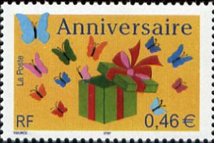 timbre N° 3480, Timbre pour anniversaire