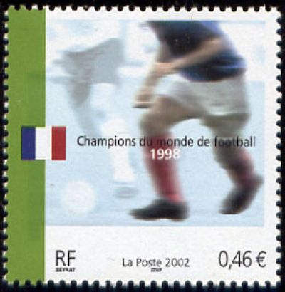 timbre N° 3484, Champions du monde de football 1998