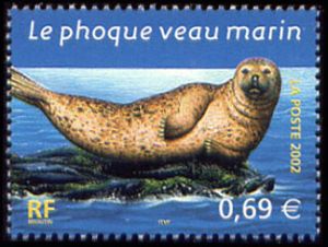 timbre N° 3488, Faune marine : Le phoque veau marin