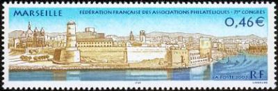 timbre N° 3489, 75ème congrès de la fédération française des associations philatéliques à  Marseille