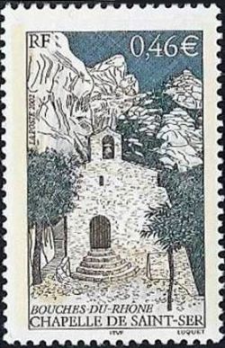 timbre N° 3496, Chapelle de Saint-Ser (Bouches du Rhone)