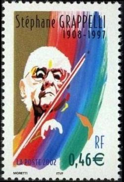 timbre N° 3504, Grands interprètes de jazz, Stéphane Grappelli 1908-1997