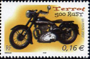 timbre N° 3509, Série motos, Terrot 500 RGST