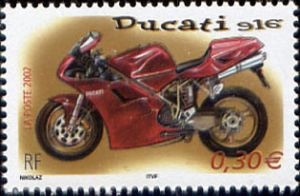 timbre N° 3516, Série motos, Ducati 916