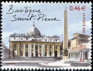 timbre N° 3530, Capitales européennes : Rome, La basilique Saint Pierre