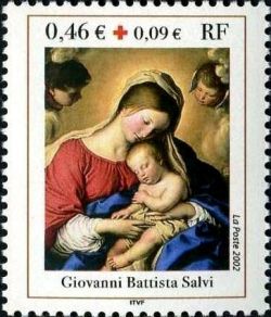 timbre N° 3531, Croix Rouge, « Le sommeil de l'enfant Jésus » de Giovanni Battista Salvi