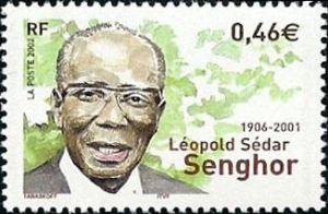 timbre N° 3537, 1er anniversaire de la mort de Léopold Sédar Senghor (1906-2001) homme d'état et poète sénégalais