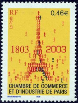 timbre N° 3545, Bicentenaire de la chambre de commerce et d'industrie de Paris
