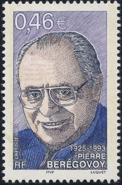 timbre N° 3553, Hommage à Pierre Bérégovoy (1925-1993)  homme politique français