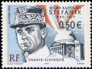 timbre N° 3554, Hommage à Milan Rastislav Stefanik (1880-1919), Général de Brigade de l'Armée de l'Air française