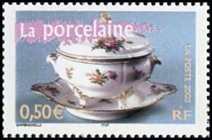 timbre N° 3568, La France à vivre, La porcelaine