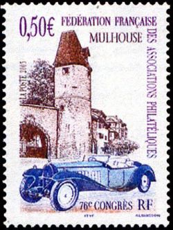 timbre N° 3576, 76ème congrès de la fédération française des associations philatéliques à  Mulhouse