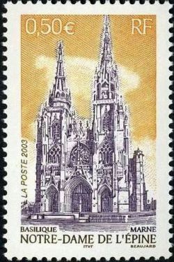 timbre N° 3579, Basilique Notre-Dame de l'Epine (Marne)