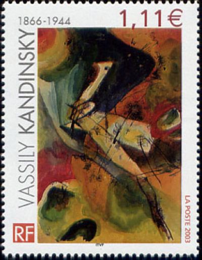 timbre N° 3585, Tableau du peintre Wassily Kandinsky (1866-1944)