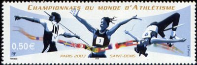 timbre N° 3587, Championnats du monde d'athlétisme Paris Saint-Denis 2003