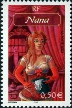 timbre N° 3591, Personnages célèbres de la littérature française, Nana d'Emile zola