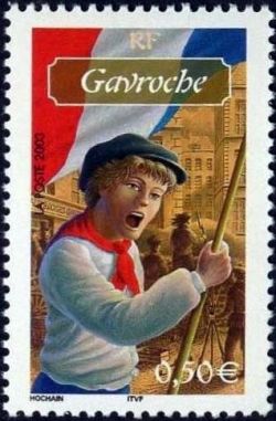 timbre N° 3593, Personnages célèbres de la littérature française, Gavroche