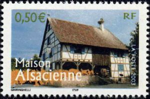 timbre N° 3596, La France à voir,  Maison alsacienne