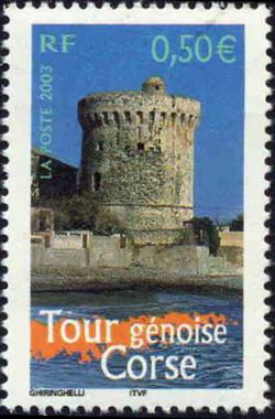 timbre N° 3598, La France à voir, Tour génoise en Corse