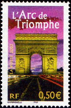 timbre N° 3599, La France à voir, L'Arc de triomphe