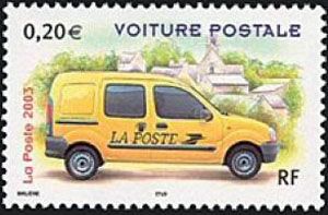 timbre N° 3612, Collection jeunesse : véhicules utilitaires, Voiture postale