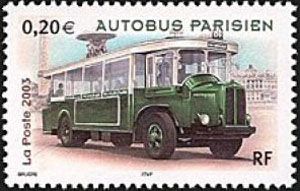 timbre N° 3613, Collection jeunesse : véhicules utilitaires, Autobus parisien