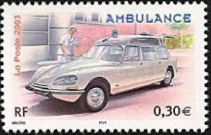 timbre N° 3617, Collection jeunesse : véhicules utilitaires, Ambulance