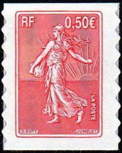 timbre N° 3619, Centaire de la semeuse de Roty