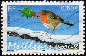 timbre N° 3622, Meilleurs voeux : Le rouge-gorge