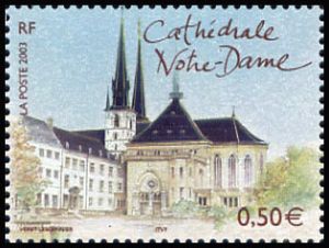 timbre N° 3624, Capitales européennes - Luxembourg, Cathédrale Notre-Dame