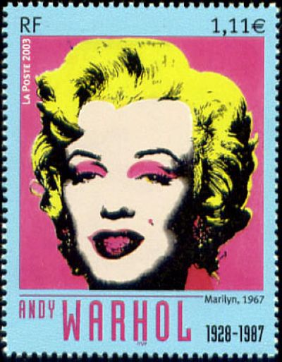 timbre N° 3628, « Marilyn » 1967 tableau d'Andy Warhol