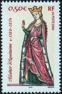  800ème anniversaire de la mort de la reine Aliénor d'Aquitaine ( vers 1122-1204) 